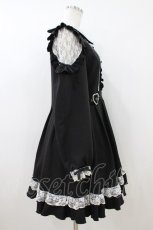 画像3: DearMyLove / キラキラビジューレース重ねフリルワンピース LL/膝上丈 ブラック H-26-07-12-042-EL-OP-NS-ZH (3)