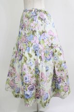 画像2: Jane Marple Dans Le Salon / Jardin Des Fleursのドレススカート  ミント H-26-07-12-1024-JM-SK-KB-ZH (2)