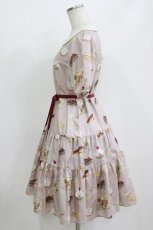 画像2: Leur Getter / Rabbit Tea cup袖付ワンピース M パープルグレー H-26-07-12-1031-LU-OP-KB-ZH (2)