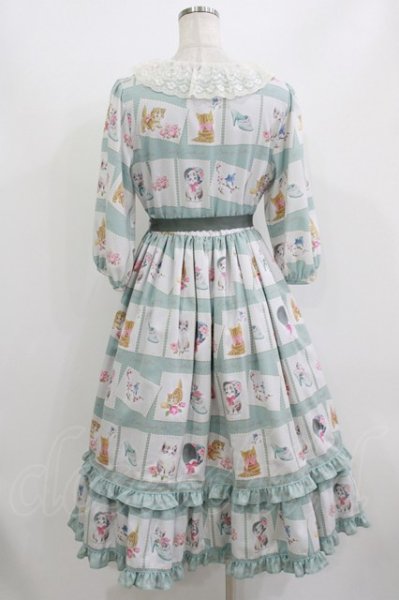 Emily Temple cute / Kitten Stamp Collectionロングワンピース ミント