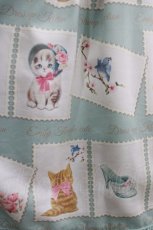 画像4: Emily Temple cute / Kitten Stamp Collectionロングワンピース  ミント H-26-07-12-1046-ET-OP-KB-ZH (4)