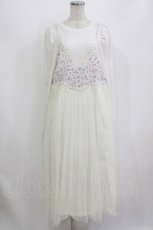 画像1: Candy Stripper / LINGERIE LAYERED DRESS 2 オフ H-26-07-12-1047-PU-OP-KB-ZH (1)