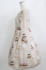 画像2: Leur Getter / Cream Choux Puff袖付ワンピース M グレー H-26-07-12-1001-LU-OP-KB-ZH (2)