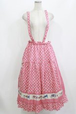 画像1: Jane Marple / Polka dots parade suspenders skirt  ピンク H-26-07-12-1049-JM-SK-KB-ZH (1)