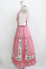 画像2: Jane Marple / Polka dots parade suspenders skirt  ピンク H-26-07-12-1049-JM-SK-KB-ZH (2)