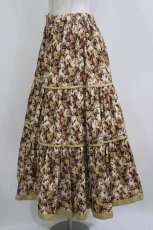 画像2: Jane Marple Dans Le Salon / Roman Rose peasant skirt  ocher×light beige H-26-07-12-1051-JM-SK-KB-ZH (2)
