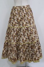 画像3: Jane Marple Dans Le Salon / Roman Rose peasant skirt  ocher×light beige H-26-07-12-1051-JM-SK-KB-ZH (3)