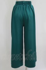 画像3: NieR Clothing / サイド刺繍ワイドパンツ  グリーン H-26-07-12-1069-PU-PA-KB-ZH (3)