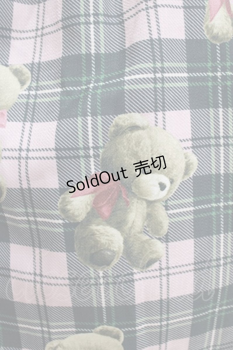 画像4: Emily Temple cute / Teddy Bear Tartanノースリーブワンピース - ピンク H-26-07-12-1011-ET-OP-KB-ZH (4)