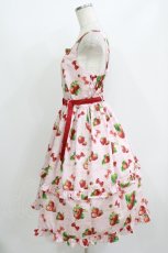 画像2: Emily Temple cute / Mellow Strawberryノースリーブワンピース M ピンク H-26-07-12-1015-ET-OP-KB-ZH (2)