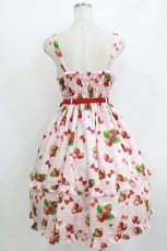 画像3: Emily Temple cute / Mellow Strawberryノースリーブワンピース M ピンク H-26-07-12-1015-ET-OP-KB-ZH (3)