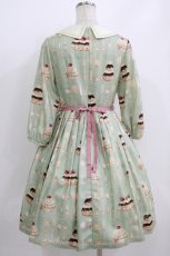 画像3: Leur Getter / Cream Choux Puff袖付きワンピース M ミント H-26-07-12-1019-LU-OP-KB-ZH (3)