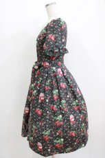 画像2: Melody BasKet / Strawberry jam丸襟ワンピース M ブラック H-26-07-12-1021-LO-OP-KB-ZH (2)