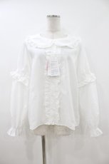 画像1: m petit by misako / AM*2WAYソデフリルBL LL 白 H-26-07-12-056-LO-BL-NS-ZH (1)