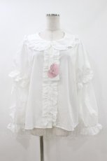 画像1: m petit by misako / AM*2WAYソデフリルBL LL 白 H-26-07-12-057-LO-BL-NS-ZH (1)
