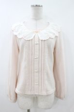画像1: LIZ LISA / ローズリボン刺繍襟ニットトップス Free ピンク H-26-07-12-060-LO-TO-NS-ZH (1)