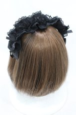画像2: Angelic Pretty / Teatimeフリルカチューシャ  ブラック H-26-07-12-010-AP-AC-NS-ZH (2)