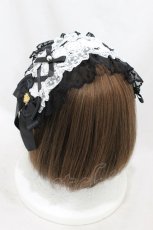 画像2: Angelic Pretty / レースハートチャームバラレースヘッドドレス  ブラック H-26-07-12-011-AP-AC-NS-ZH (2)