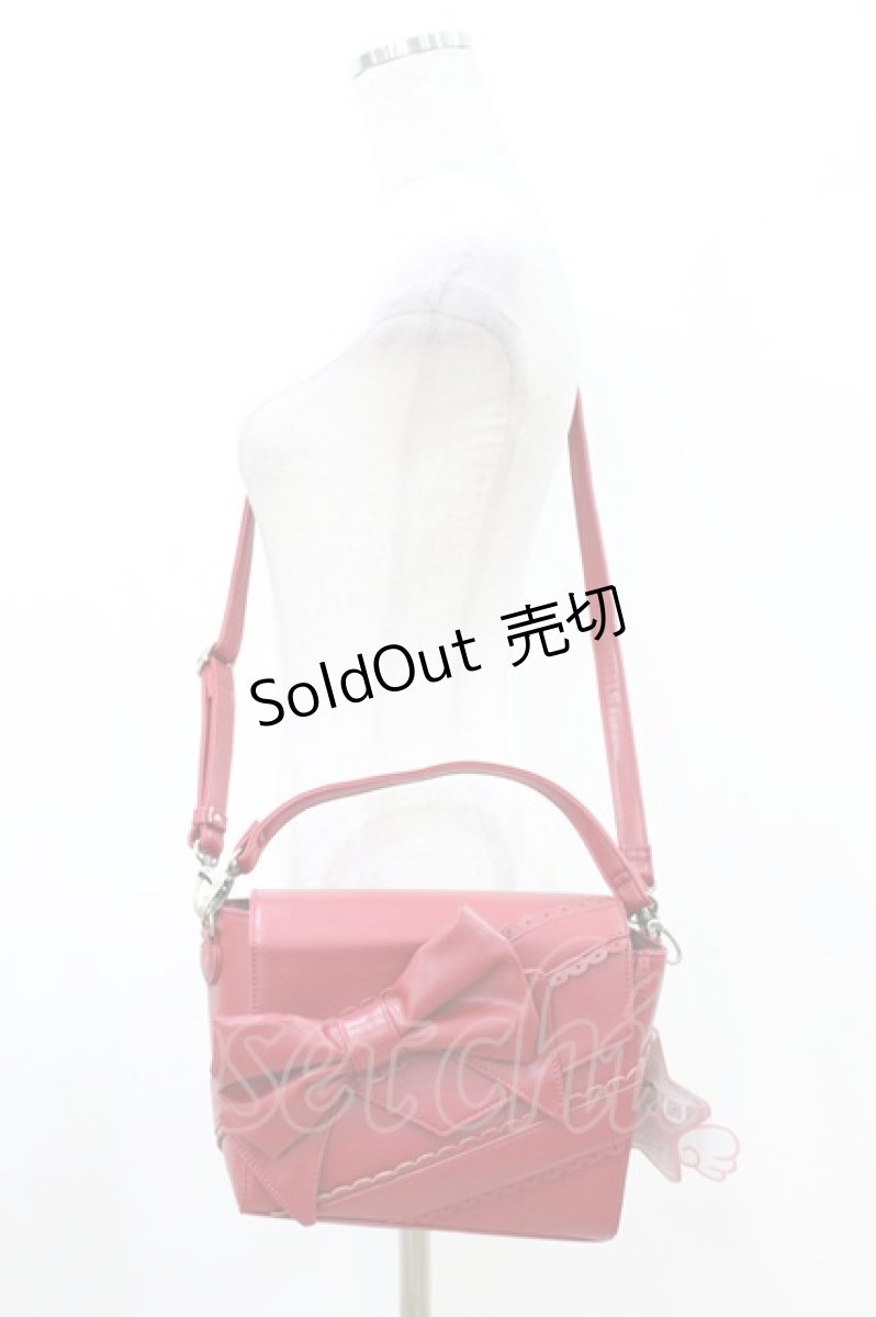 画像1: virally / 星名桜子/BOXリボン2WAYバッグ  レッド H-26-07-12-017-PU-BG-NS-ZH (1)