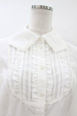 画像5: Innocent World / ロゴリボンブラウス M オフ/ネイビー H-26-07-12-019-IW-BL-NS-ZH (5)