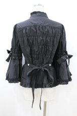 画像2: metamorphose / リボンブローチ付姫袖ブラウス 1 ブラック H-26-07-12-020-ME-BL-NS-ZH (2)