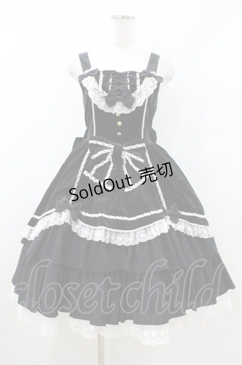 画像1: metamorphose / 別珍セシリアジャンパースカート Free ブラック H-26-07-12-022-ME-OP-NS-ZH (1)