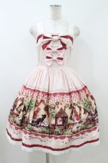 画像1: BABY,THE STARS SHINE BRIGHT / My little red riding hood柄ドットリボンジャンパースカート Free ピンク H-26-07-12-023-BA-OP-NS-ZH (1)