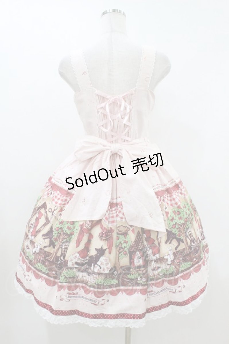 画像2: BABY,THE STARS SHINE BRIGHT / My little red riding hood柄ドットリボンジャンパースカート Free ピンク H-26-07-12-023-BA-OP-NS-ZH (2)