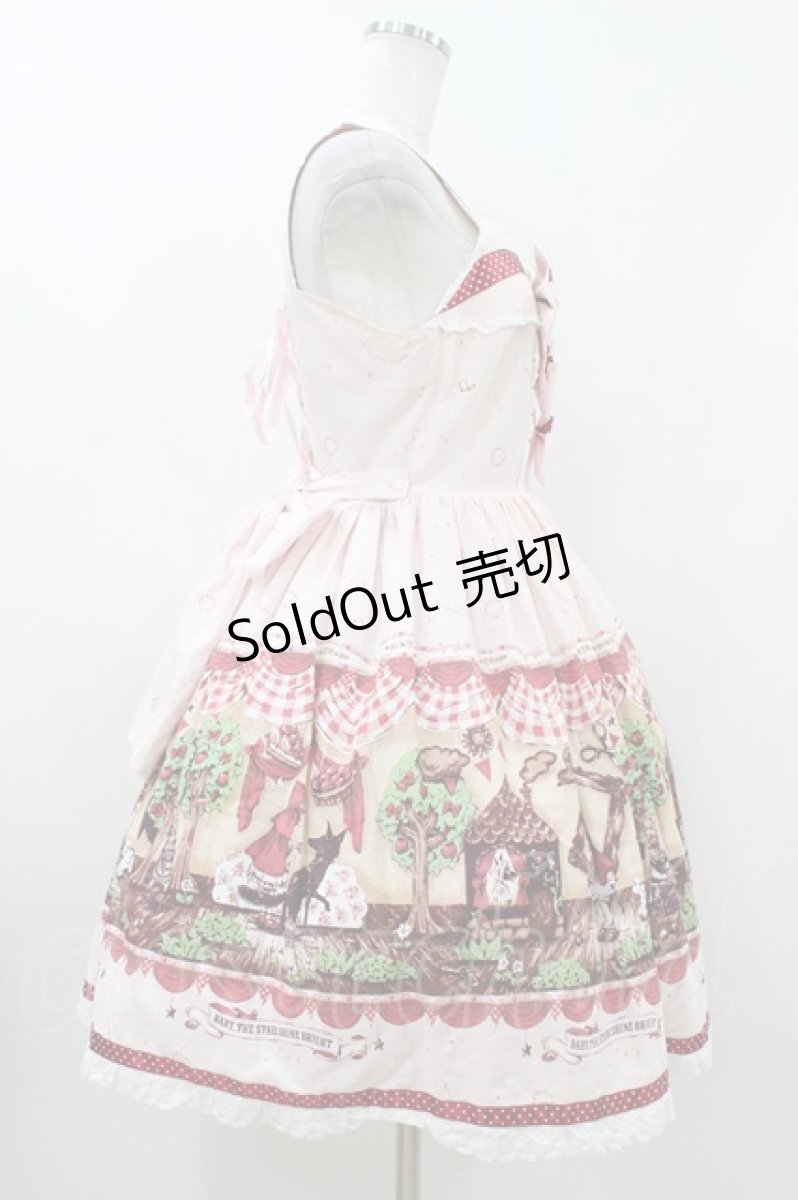 画像3: BABY,THE STARS SHINE BRIGHT / My little red riding hood柄ドットリボンジャンパースカート Free ピンク H-26-07-12-023-BA-OP-NS-ZH (3)