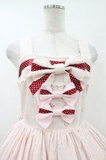 画像4: BABY,THE STARS SHINE BRIGHT / My little red riding hood柄ドットリボンジャンパースカート Free ピンク H-26-07-12-023-BA-OP-NS-ZH (4)