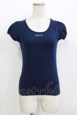 画像1: MILK / ロゴ刺繍パフT  ネイビー H-26-07-13-1030-ML-TO-AK-ZH (1)