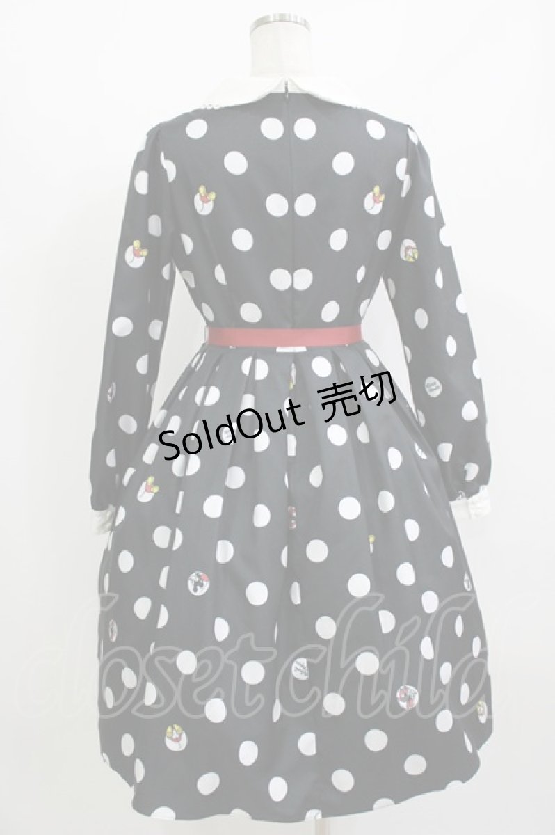 画像3: Emily Temple cute / ミッキーマウス＆ミニーマウスポルカドットワンピース M ブラック H-26-07-13-1005-ET-OP-AK-ZH (3)