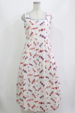 画像1: Jane Marple / Sweet Dropsノースリーブドレス M アイボリー×フレンチブルー H-26-07-13-1012-JM-OP-AK-ZH (1)