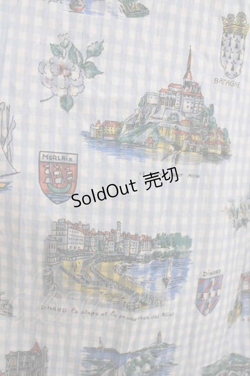 画像4: Jane Marple Dans Le Salon / Souvenir of Normandyノースリーブドレス M ブルーグレー H-26-07-13-1013-JM-OP-AK-ZH (4)