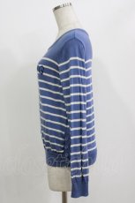 画像2: Jane Marple / CREATING ALICE border sweater M ブルーグレー H-26-07-13-1019-JM-TO-AK-ZH (2)