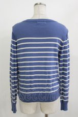 画像3: Jane Marple / CREATING ALICE border sweater M ブルーグレー H-26-07-13-1019-JM-TO-AK-ZH (3)
