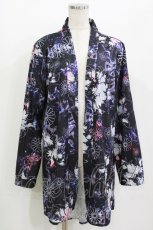 画像1: NieR Clothing / プリント羽織  和柄九尾/黒 H-26-07-13-1025-PU-TO-KB-ZH (1)
