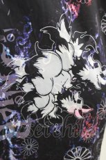 画像4: NieR Clothing / プリント羽織  和柄九尾/黒 H-26-07-13-1025-PU-TO-KB-ZH (4)