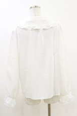 画像2: m petit by misako / AM マルエリフリルブラウス L 白 H-26-07-13-055-LO-BL-NS-ZH (2)