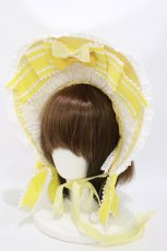 画像1: BABY,THE STARS SHINE BRIGHT / Le Ruban Ombre Roseボンネット  イエロー H-26-07-14-009-BA-AC-NS-ZH (1)