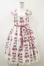 画像1: Angelic Pretty / Strawberry Dollジャンパースカート Free 白 H-26-07-14-066-AP-OP-NS-ZH (1)