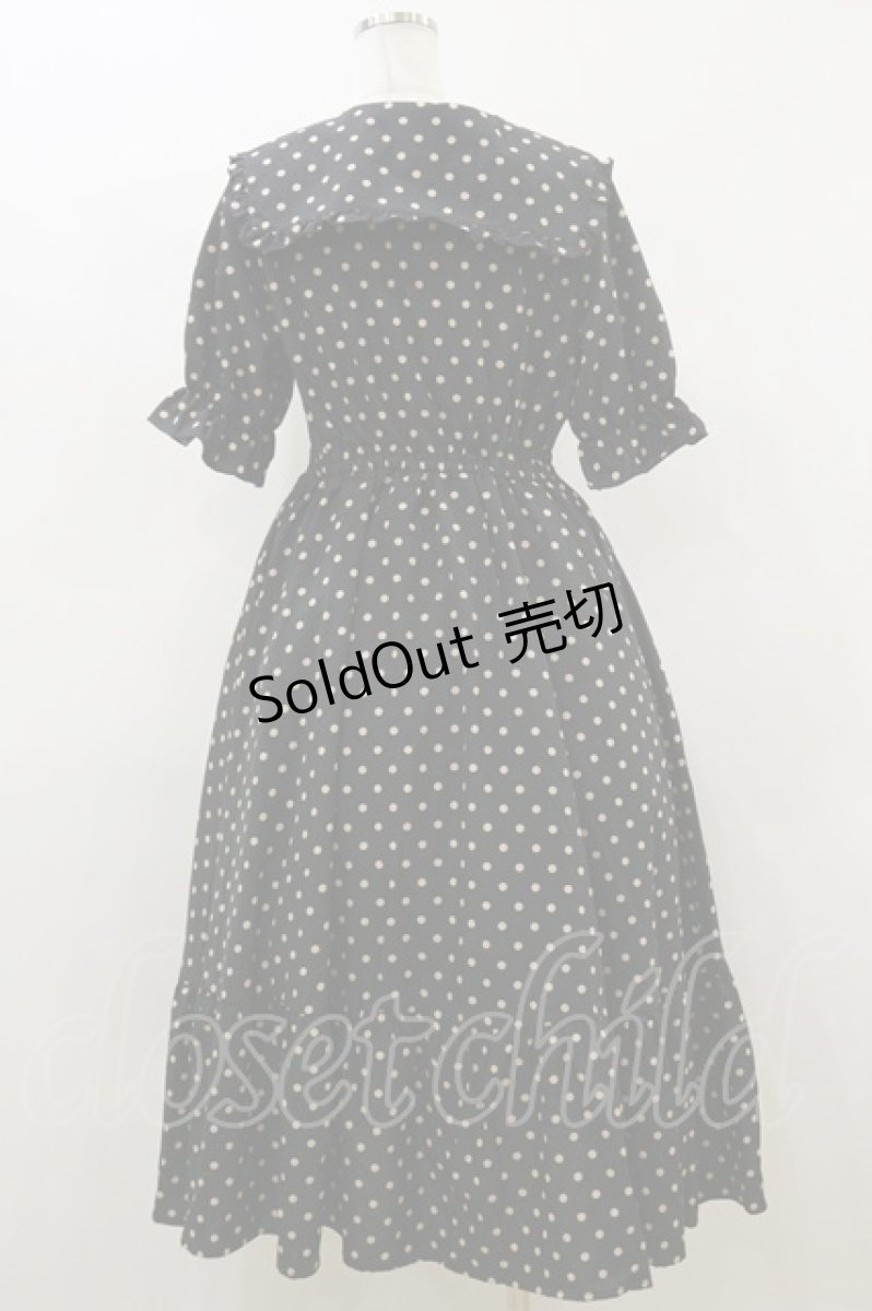 画像2: m petit by misako / ナシジドットワンピース L ブラック H-26-07-14-080-LO-OP-NS-ZH (2)