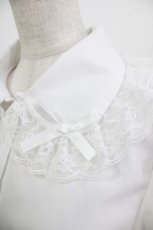 画像3: Lovely Tency / 眞白ありす/レースリボンブラウス M 白 H-26-07-15-042-LO-BL-NS-ZH (3)