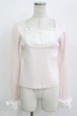 画像1: Lolime by mellfy memory / 愛しのlace frill cuffsトップス M ピンク H-26-07-15-050-LO-TO-NS-ZH (1)