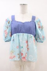 画像1: MILK / ジュエルShellトップス  アクアシェル×ブルーデニム H-26-07-15-1031-ML-TO-KB-ZH (1)