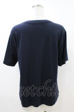 画像2: Jane Marple Dans Le Salon / 刺繍コットンTシャツ  ネイビー H-26-07-15-1041-JM-TO-KB-ZH (2)