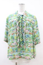 画像1: Jane Marple Dans Le Salon / Sunnyside town granny’s blouse  ブルーグレイ H-26-07-15-1057-JM-BL-KB-ZH (1)