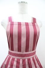 画像3: Jane Marple / Dot Stripe Jacquardサロペットスカート M ピンク H-26-07-15-1021-JM-SK-AK-ZH (3)