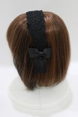 画像2: m petit by misako / TT*AMレースカチューシャ  ブラック H-26-07-15-084-LO-AC-NS-ZH (2)