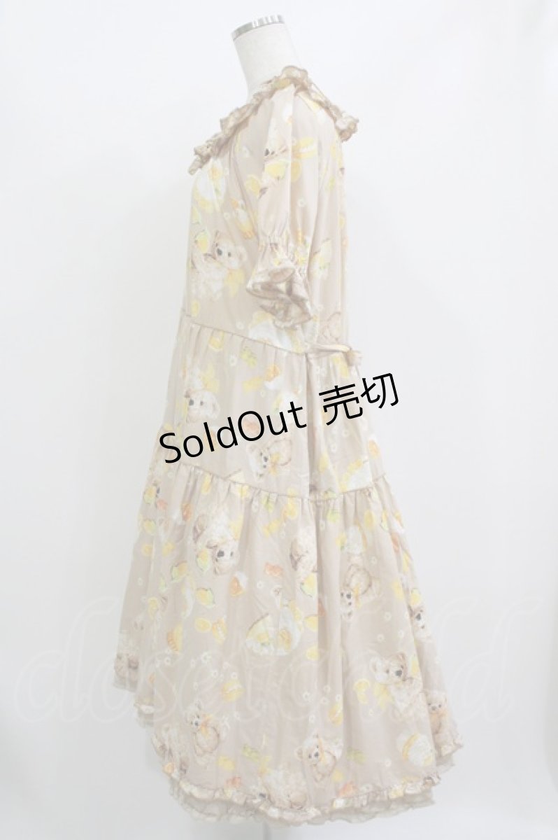 画像2: PINK HOUSE / ハニーレモンテディプリントミディワンピース Free ミルクティ H-26-07-15-007-LO-OP-NS-ZH (2)